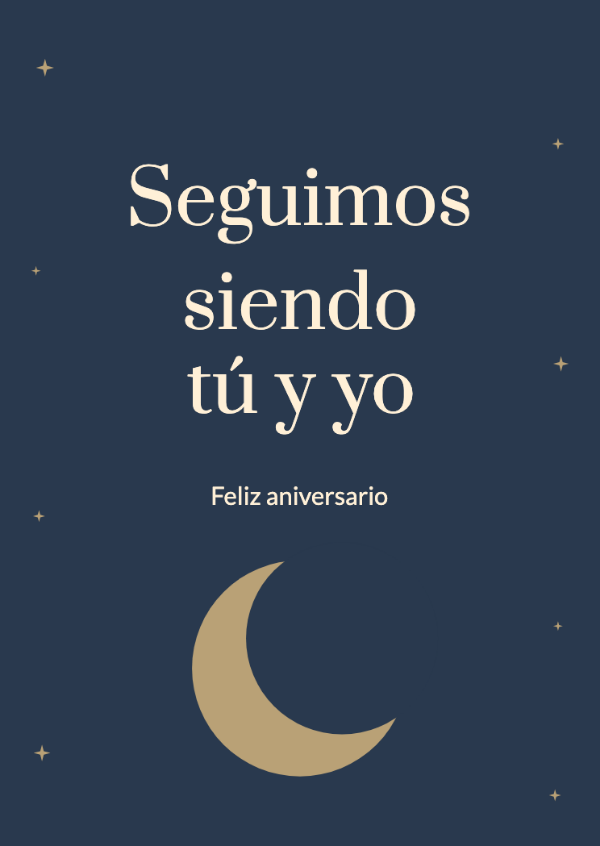 Hasta la luna: Tarjetas de aniversario