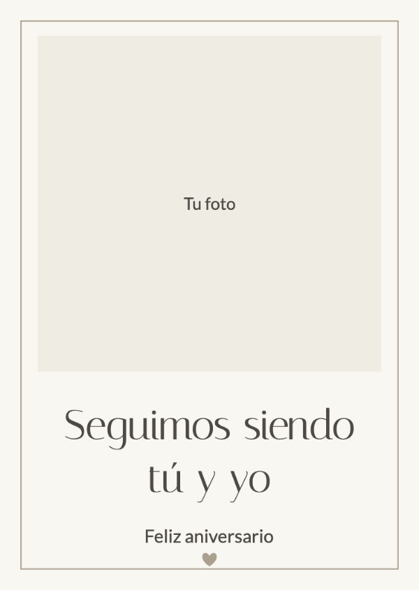 ¿Te acuerdas?: Una foto querida con espacio para tu mensaje de aniversario.