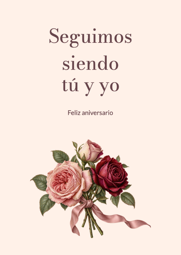 Un amor en flor: Tarjetas de aniversario