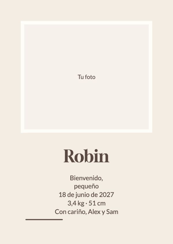 Un momento para guardar: Anuncios de nacimiento