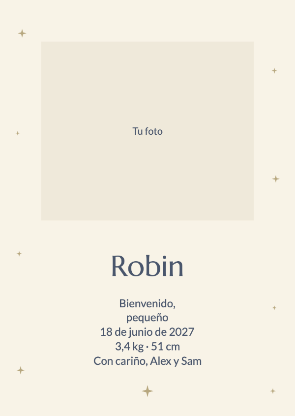 Nuestra nueva estrella: Anuncios de nacimiento