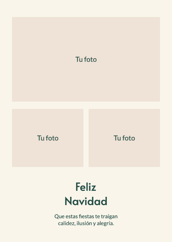 Tres pequeños recuerdos: Tres fotos editables por separado en una galería navideña moderna.