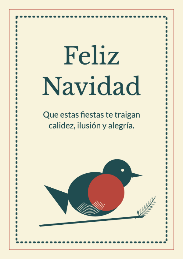 Un petirrojo por correo: Un grabado nítido a dos colores con un ave invernal y borde de sello perforado.