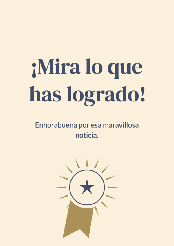 Te lo has ganado: Tarjetas de felicitación