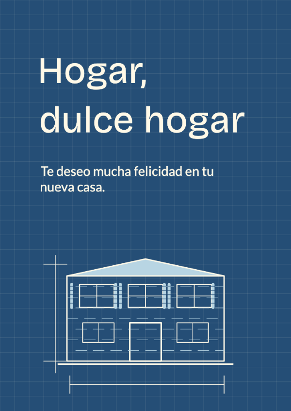 Planes para un hogar feliz: Trazos arquitectónicos finos y una composición moderna en azul de plano.