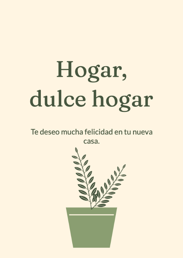 Espacio para crecer: Tarjetas para casa nueva
