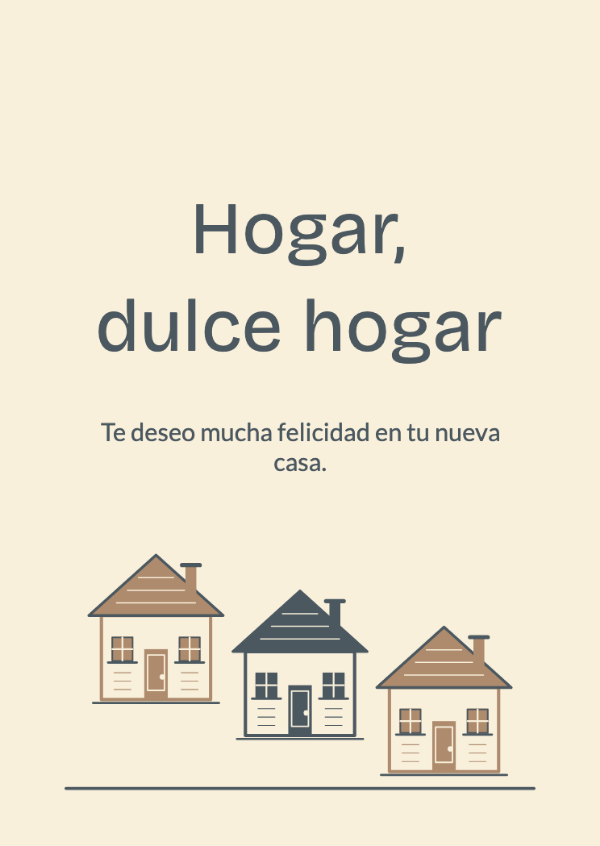Tu lugar feliz: Tarjetas para casa nueva