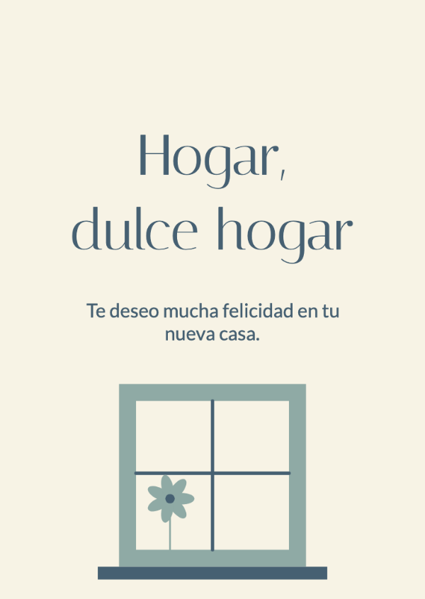 Una ventana propia: Tarjetas para casa nueva