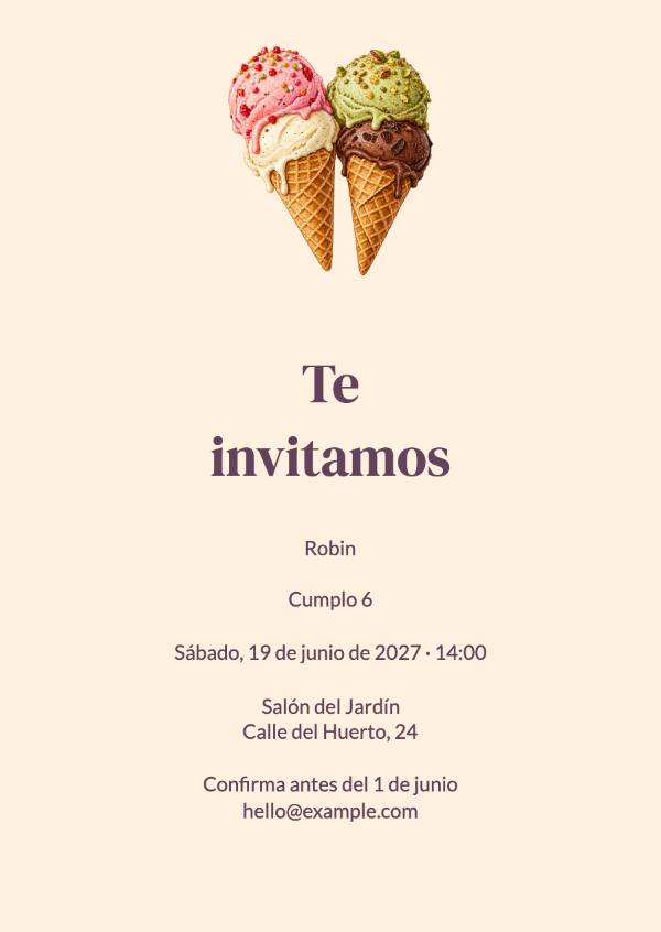 Cucharadas de diversión: Invitaciones de cumpleaños