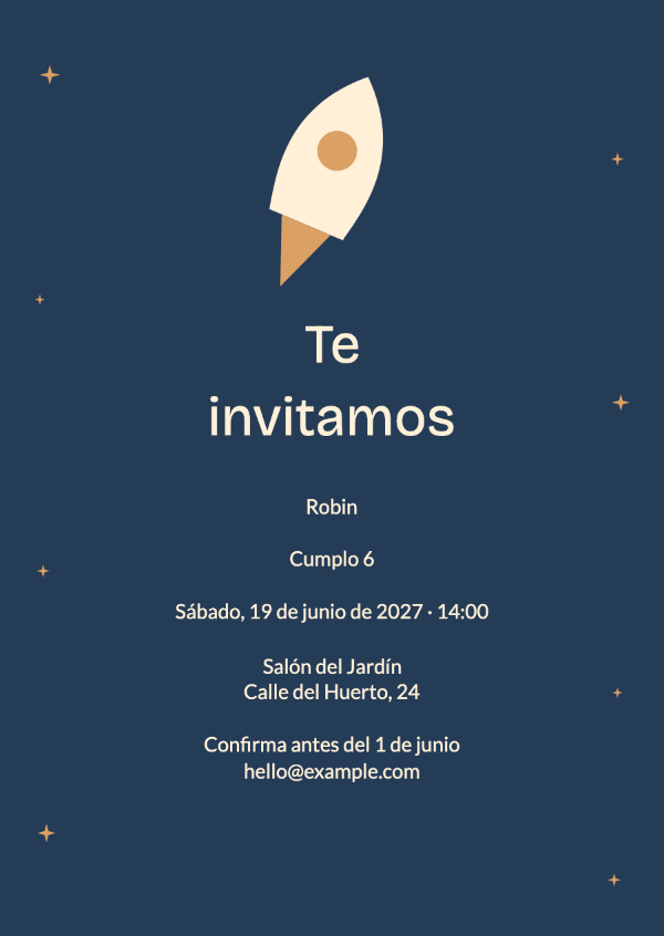 Explorador espacial: Invitaciones de cumpleaños
