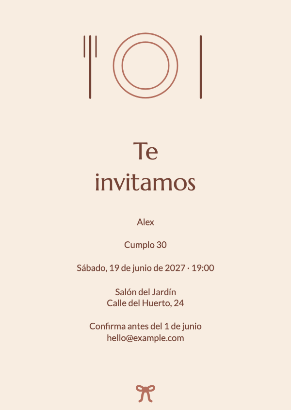 Cena de cumpleaños: Invitaciones de cumpleaños