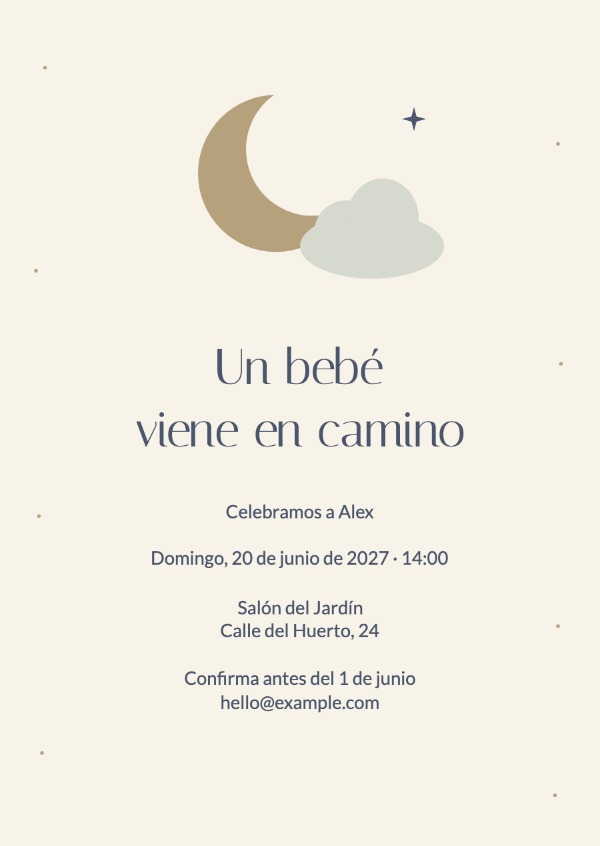 En las nubes: Invitaciones para baby shower