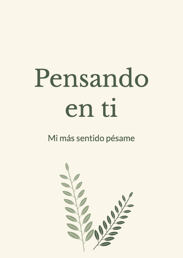 Helecho delicado: Tarjetas de condolencias