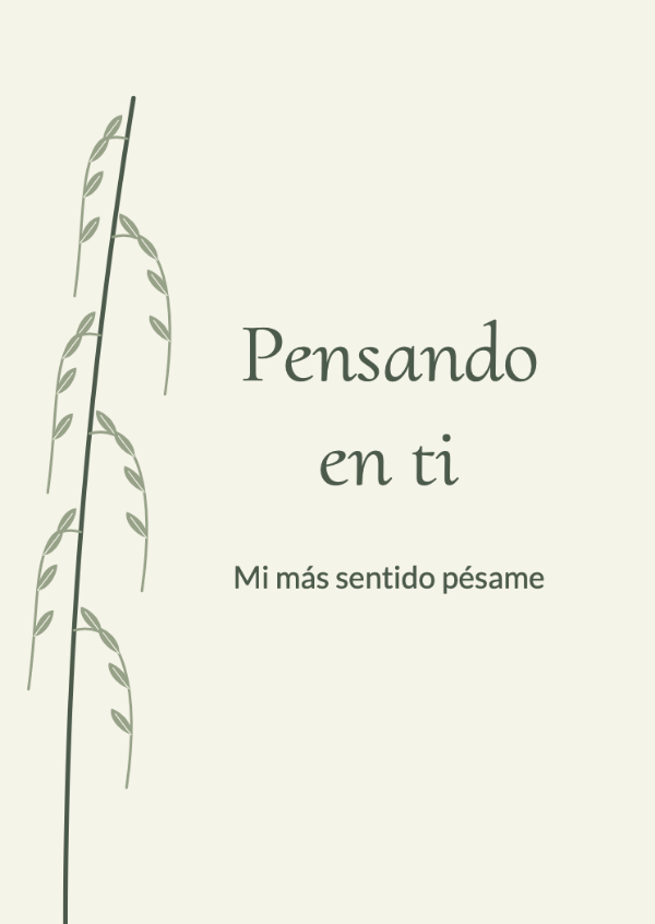 Ramas de sauce: Tarjetas de condolencias