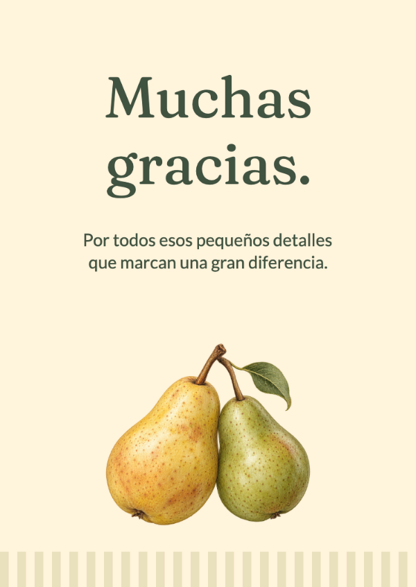 Una pareja perfecta: Un encantador bodegón de dos peras sobre un mantel a rayas.