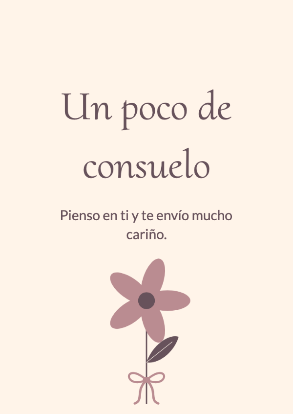 Una flor para hoy: Tarjetas de pronta recuperación
