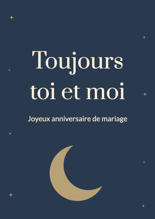 Jusqu’à la lune: Cartes d’anniversaire de mariage