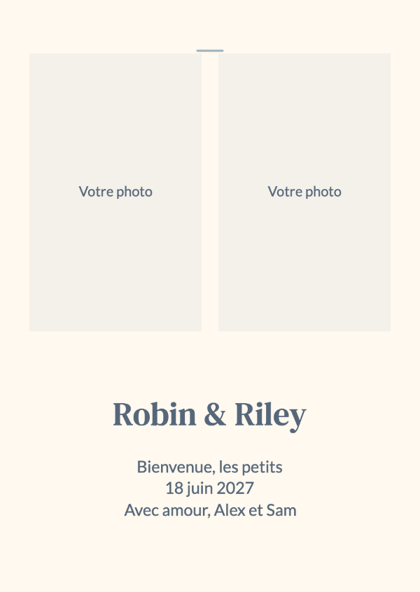 Deux fois plus de bonheur: Deux cadres photo séparés pour deux merveilleuses arrivées.