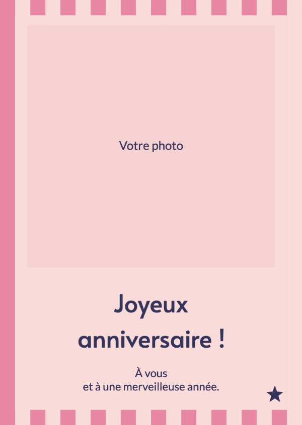 Une personne formidable: Une grande photo personnelle dans un cadre graphique joyeux.