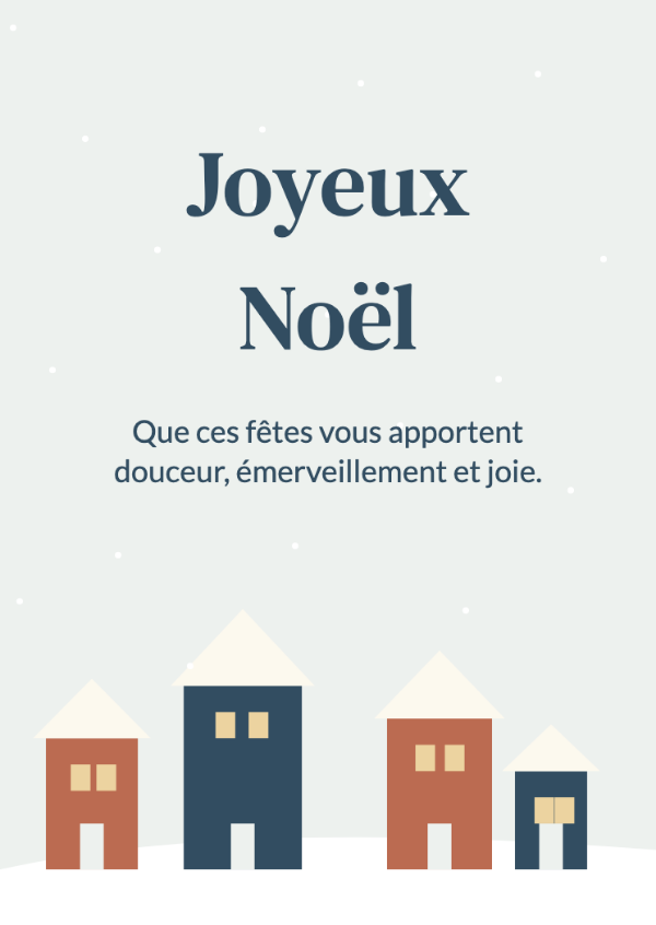 À la maison pour Noël: Un petit village enneigé, des fenêtres lumineuses et un ciel d’hiver paisible.
