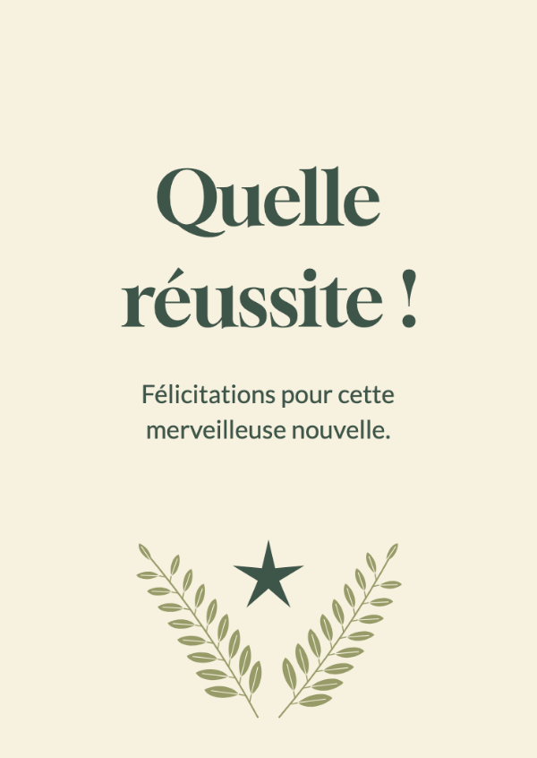 Bien mérité: Cartes de félicitations