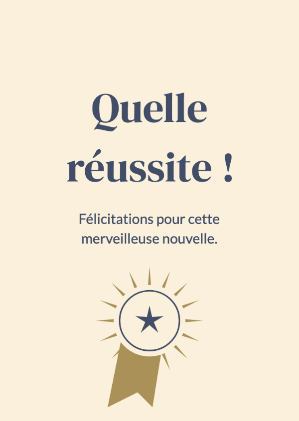 Tu l’as bien mérité: Cartes de félicitations