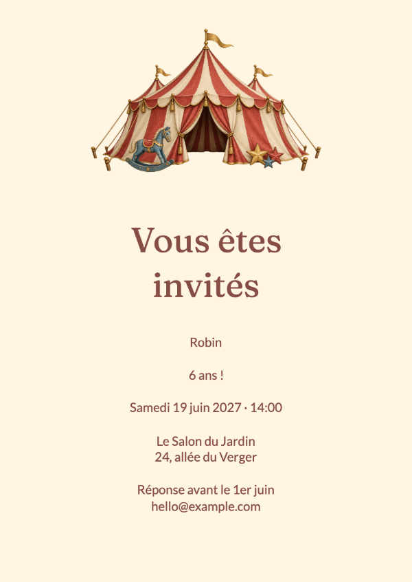 La grande petite fête: Invitations d’anniversaire