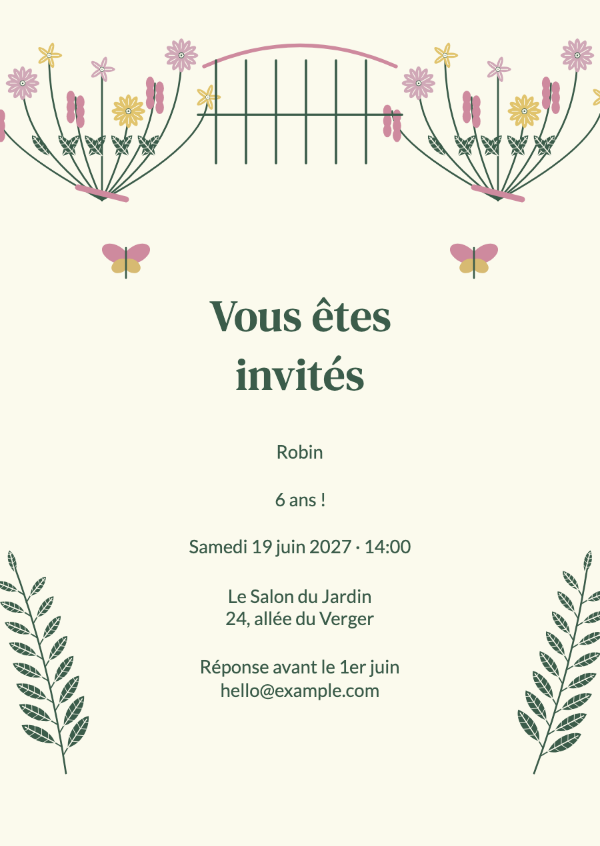 Un jardin plein de souhaits: Des fleurs détaillées, des papillons et un petit portail de jardin.