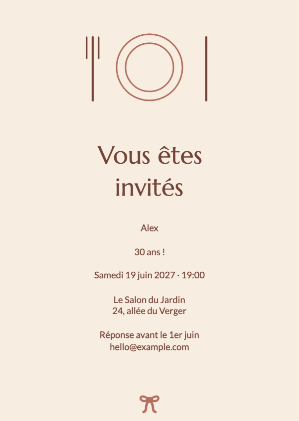 Dîner d’anniversaire: Invitations d’anniversaire