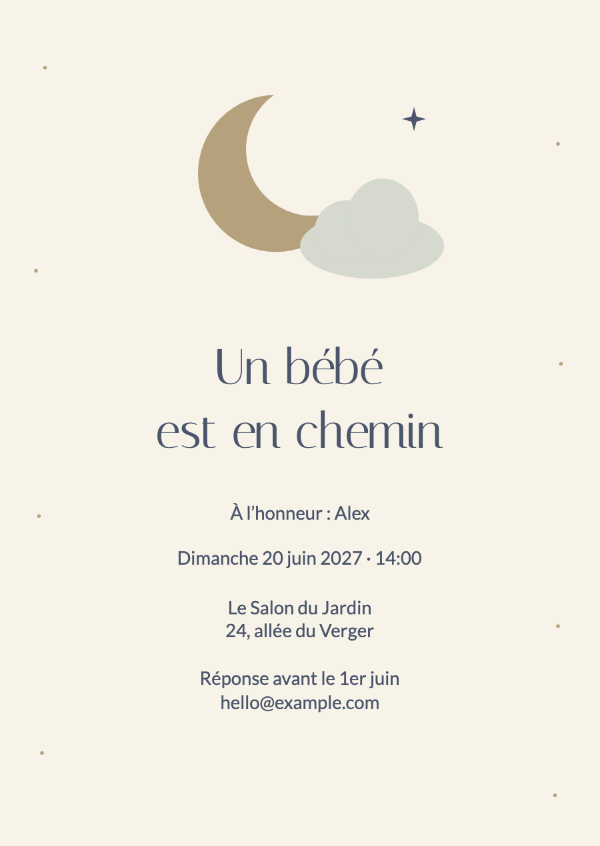 Sur un petit nuage: Invitations pour baby shower