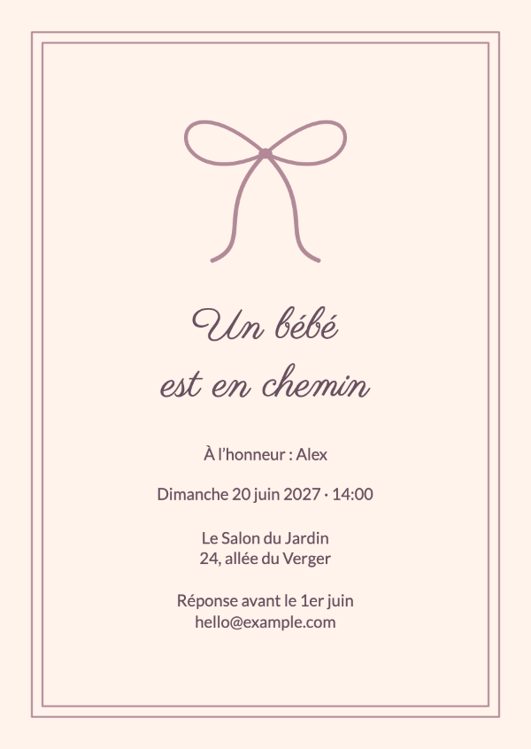 Un cadeau de bonheur: Invitations pour baby shower