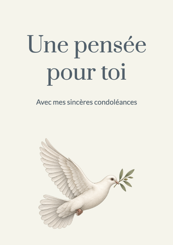 Une pensée apaisante: Cartes de condoléances