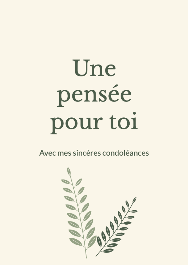 Fougère délicate: Cartes de condoléances