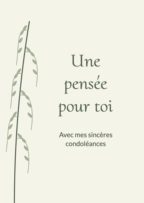 Branches de saule: Cartes de condoléances