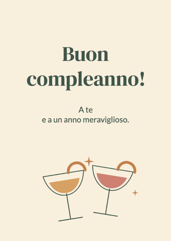 Un brindisi a te: Due coppe illustrate, scorze di agrumi e un tocco scintillante di festa.