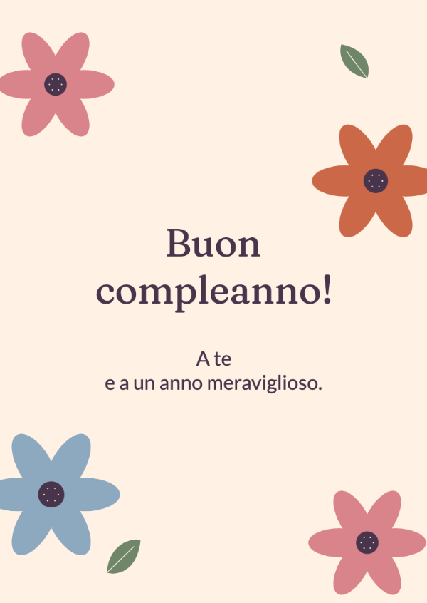 Fiori di compleanno: Grandi fiori di carta ritagliata in rosa, arancio e blu fiordaliso.