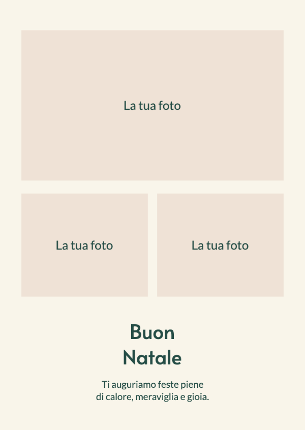 Tre piccoli ricordi: Tre fotografie modificabili separatamente in una moderna galleria natalizia.