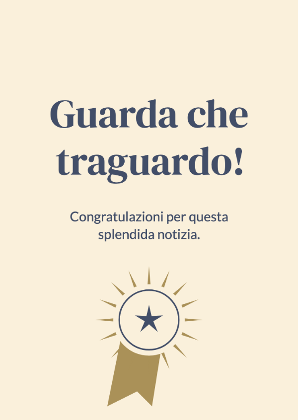 Te lo sei meritato: Biglietti di congratulazioni