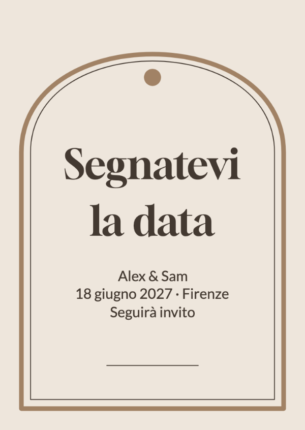 Edizione galleria: Un doppio arco architettonico e una composizione editoriale essenziale.