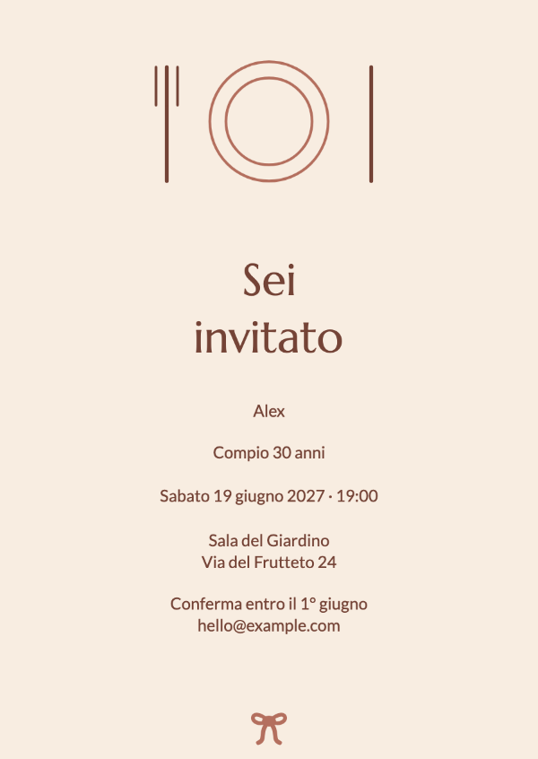 Cena di compleanno: Inviti di compleanno