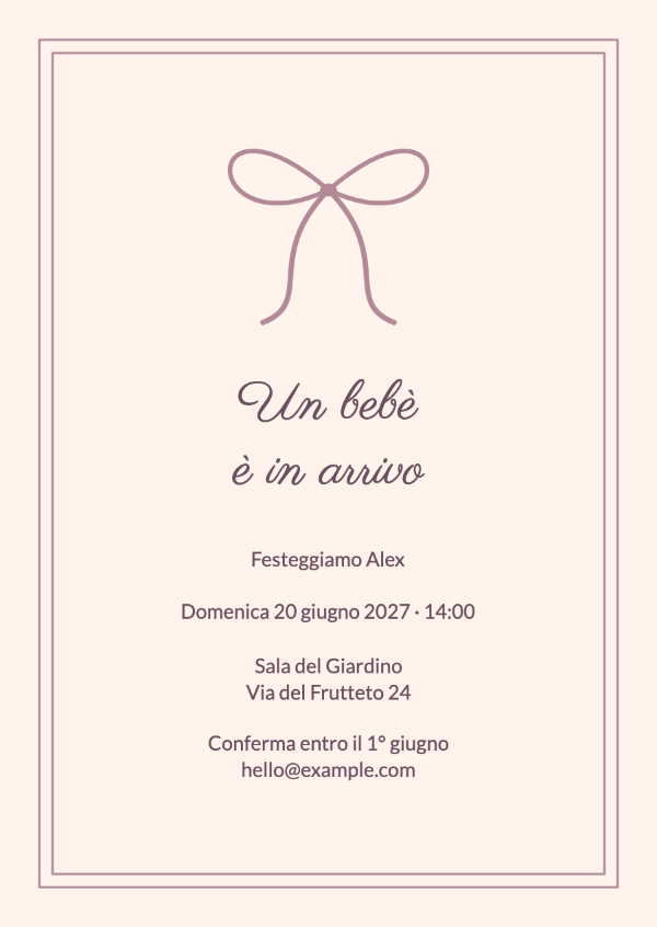Un dono di gioia: Inviti per baby shower