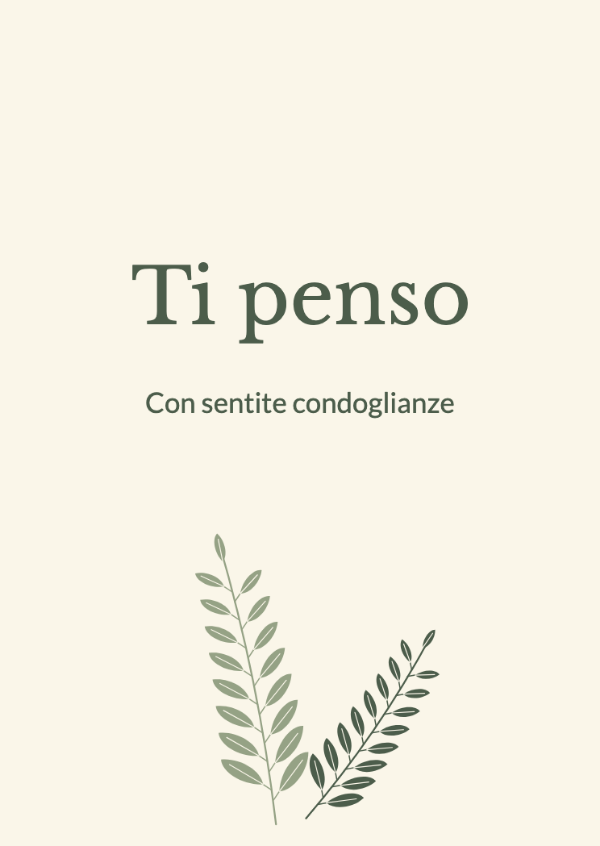 Felce delicata: Biglietti di condoglianze