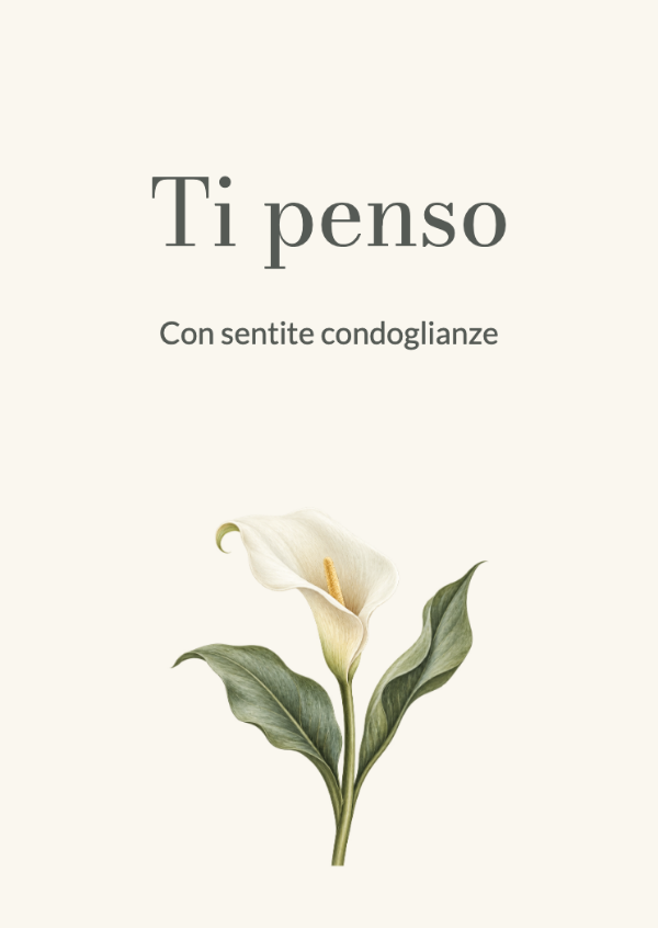 Un solo giglio: Biglietti di condoglianze