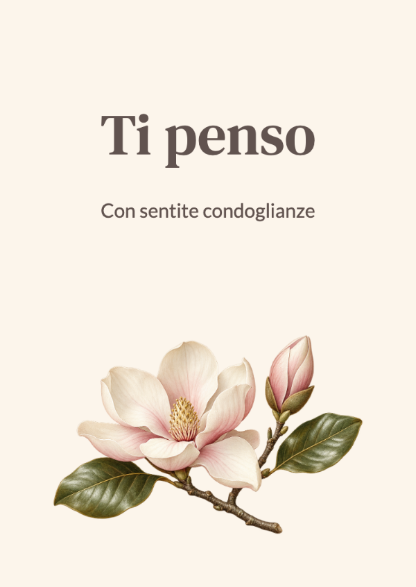 Luce di magnolia: Biglietti di condoglianze