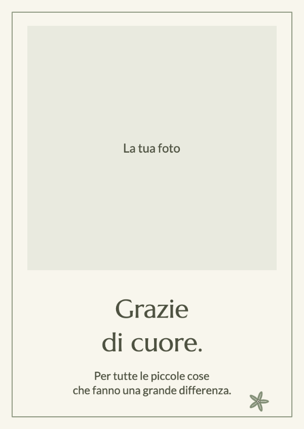 Un momento di gratitudine: La tua fotografia diventa il centro di un ringraziamento personale.