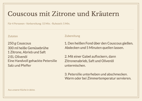 Das Rezeptarchiv: Rezeptkarten