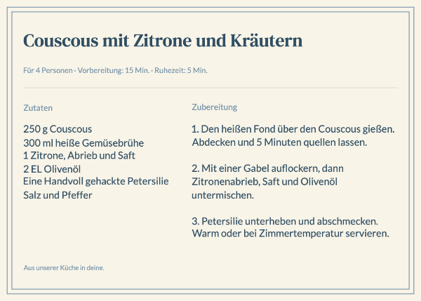 Bistronotizen: Rezeptkarten