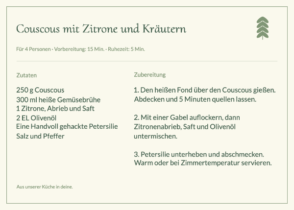 Aus dem Kräutergarten: Rezeptkarten