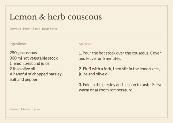 The recipe archive: Recipe cards