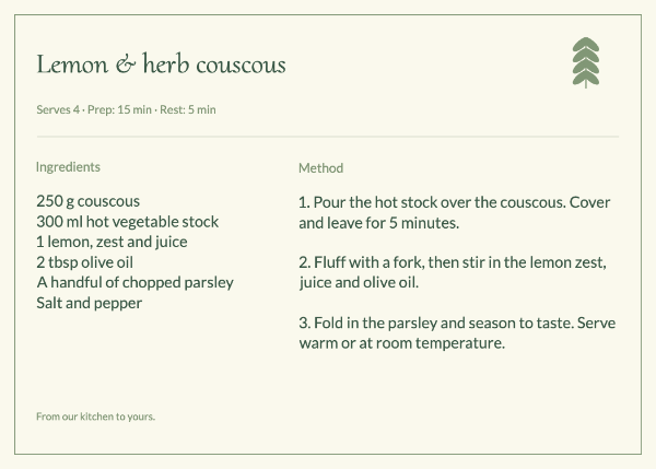 From the herb garden: Recipe cards